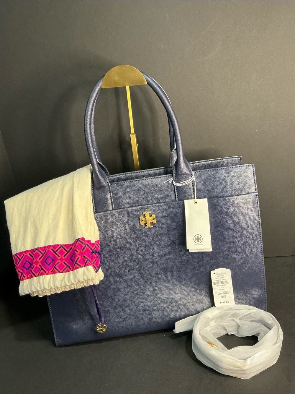 Tory Burch Kira Pebbled Leather Tote